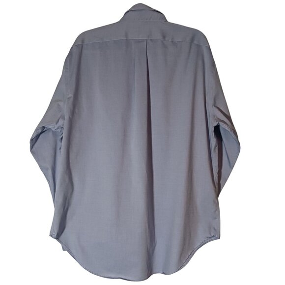 Lauren Ralph Lauren Classic Fit Non Iron Blue Button-up Shirt Size 17 34/15 - Picture 4 of 9